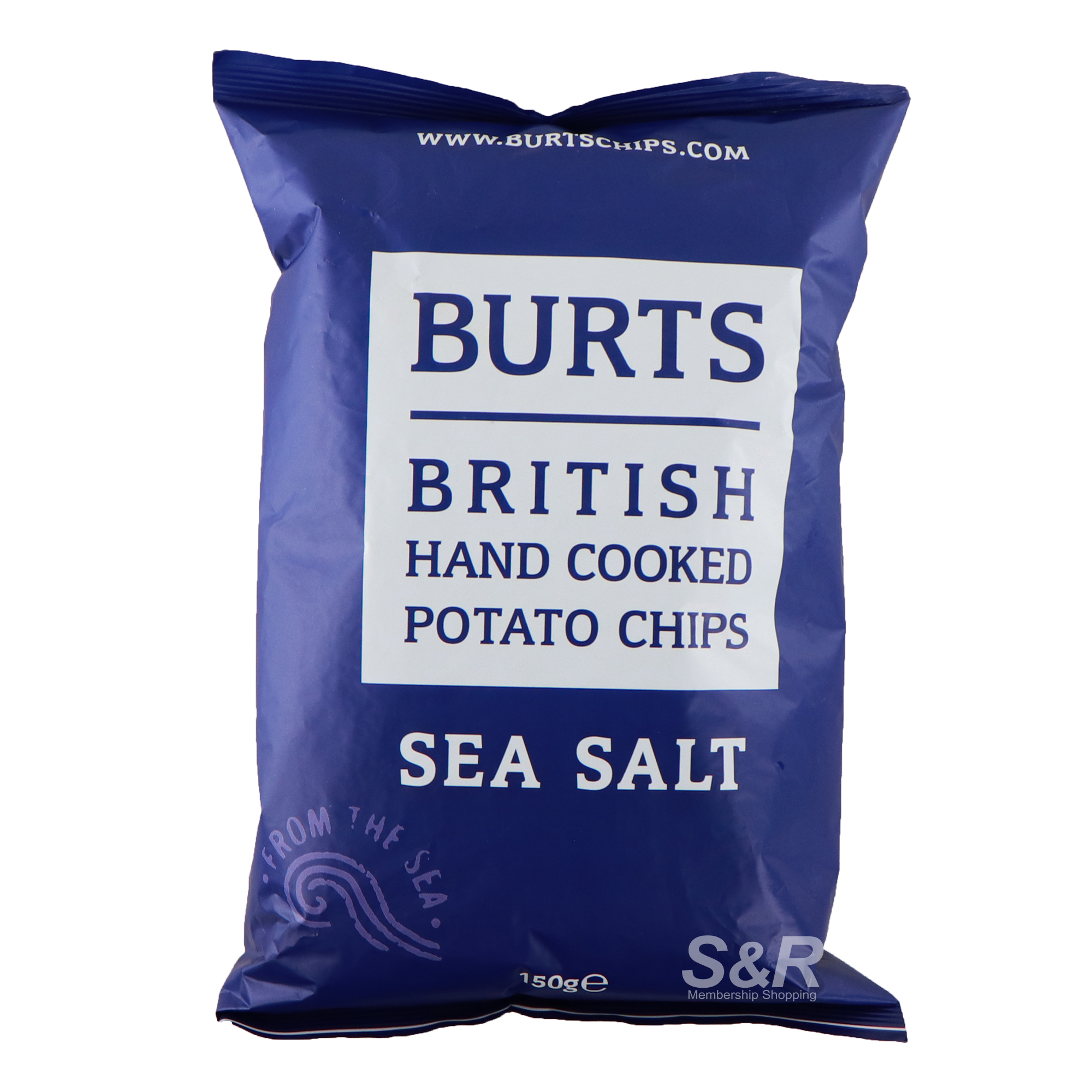 Burts British Hand Cooked Potato Chips Sea Salt flavor 150g